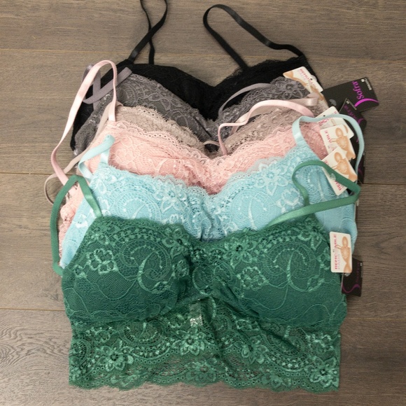 Other - Bundle of Six Lace Detail Bralettes